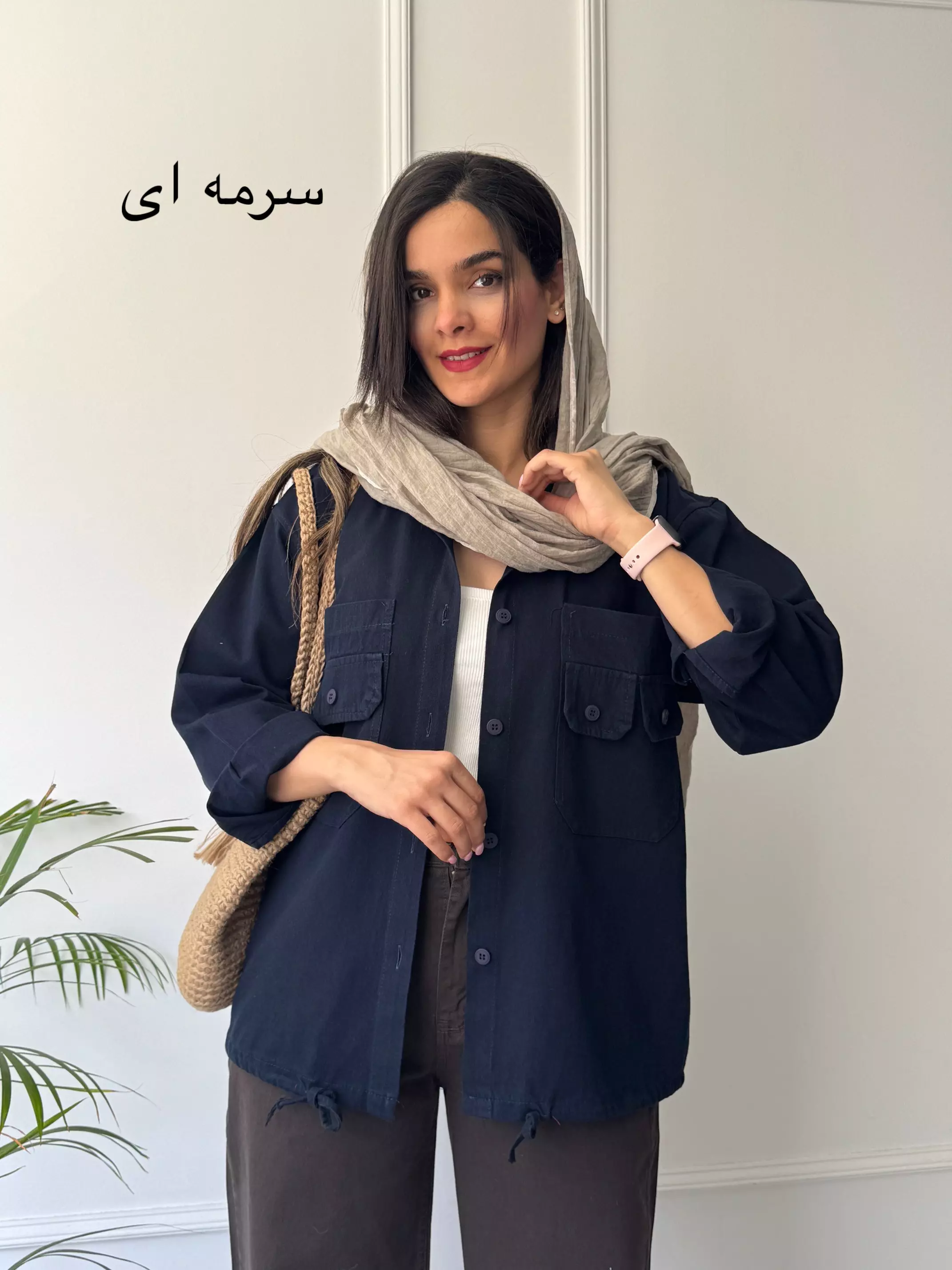 مانتو کتان آسمان